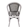 COSTA Καρέκλα Dining Αλουμινίου, Απόχρωση Antique Grey -Textilene Μπεζ - 50x55x85cm