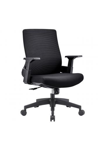BF8950 Πολυθρόνα Γραφείου Mesh Μαύρο, Ύφασμα Μαύρο - 64x64x98/110cm