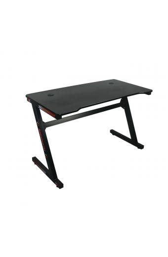 GAMING Γραφείο 120x60cm τ.Carbon Μέταλλο Βαφή Μαύρο - 120x60x75cm