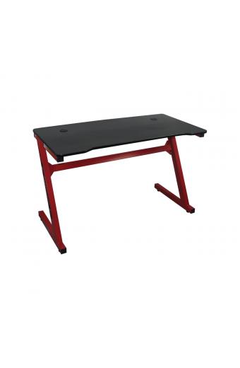 GAMING Γραφείο 120x60cm τ.Carbon Μέταλλο Βαφή Κόκκινο - 120x60x75cm