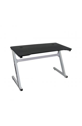 GAMING Γραφείο 120x60cm τ.Carbon Μέταλλο Βαφή Άσπρο - 120x60x75cm