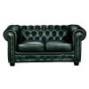 CHESTERFIELD Birmingham Καναπές 2Θέσιος Σαλονιού Καθιστικού,Δέρμα Antique Green - 155x91x74cm