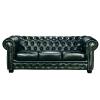 CHESTERFIELD Birmingham Kαναπές 3Θέσιος Σαλονιού Καθιστικού,Δέρμα Antique Green - 201x92x74cm