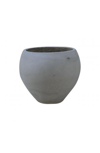 FLOWER POT-5 Cement Grey Φ43x32cm - Φ43x32cm