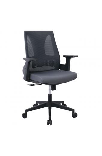 BF8760 Πολυθρόνα Γραφείου, Mesh Γκρι, Ύφασμα Γκρι - 66x64x96/106cm