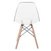 ART Wood Καρέκλα Τραπεζαρίας - Κουζίνας, Πόδια Οξιά, Κάθισμα PET Clear - 1 Step K/D