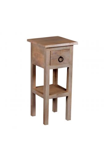 CLASSIC Stand - Τραπεζάκι Βοηθητικό H.55cm - 1 Συρτάρι, Ξύλο Ακακία Φυσικό - 25x25 H.55cm