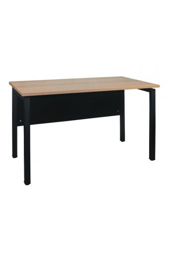 UNIT Γραφείο Μέταλλο Βαφή Μαύρο, Melamine Απόχρωση Sonoma - 120x60x75cm