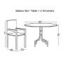 BALENO Set Κήπου - Βεράντας: Τραπέζι + 2 Πολυθρόνες Μέταλλο Άσπρο - Wicker Beige