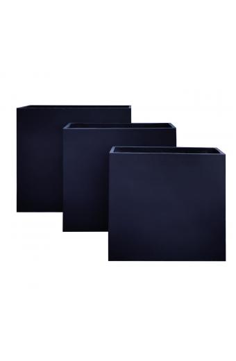 FLOWER POT-13 Set 3 τεμαχίων Απόχρωση Black - 61x26x61 + 71x31x71 + 81x36x81