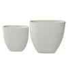 FLOWER POT-14 Set 2 τεμαχίων Απόχρωση Milk White