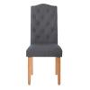 WENDY Καρέκλα Μέταλλο Βαφή Φυσικό - Ύφασμα Σκούρο Γκρι