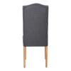 WENDY Καρέκλα Μέταλλο Βαφή Φυσικό - Ύφασμα Σκούρο Γκρι