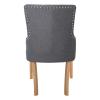 BOCCA  Καρέκλα Μέταλλο Βαφή Φυσικό - Ύφασμα Σκούρο Γκρι