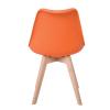MARTIN Καρέκλα Ξύλο, PP Πορτοκαλί Μονταρισμένη Ταπετσαρία