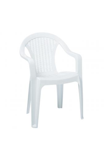 INTEX Πολυθρόνα Κήπου Στοιβαζόμενη, PP Άσπρο - 54x53x78cm