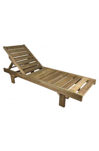 LUGANO Ξαπλώστρα Εμποτισμού Pine Απόχρωση Φυσικό - 68x200x32cm