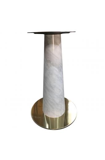 SCOTT βάση τραπεζιού Gold Inox #201 (23,20 kg) / Κολώνα απόχρωση Μάρμαρο - Φ55cm H.72cm