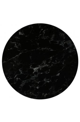 HPL (High Pressure Laminated) Επιφάνεια Τραπεζιού Απόχρωση Black Marble - Φ70cm/12mm
