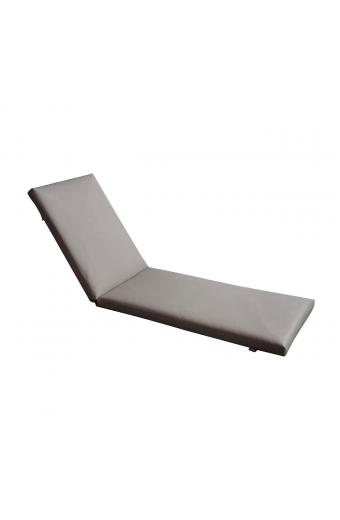 SUNLOUNGER Μαξιλάρι Ξαπλώστρας PVC Γκρι με Φερμουάρ & Velcro (Foam+Polyester) - 196(78+118)x60x7cm