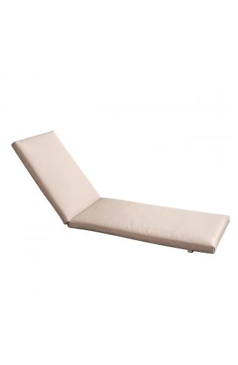 SUNLOUNGER Μαξιλάρι Ξαπλώστρας PVC Μπεζ με Φερμουάρ & Velcro (Foam+Polyester) - 196(78+118)x60x7cm