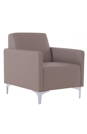 STYLE Πολυθρόνα Σαλονιού Καθιστικού, Pu Cappuccino - 64x71x72cm
