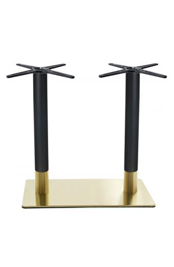 RIVA Βάση Τραπεζιού Μακρόστενη Gold Inox #201 - Black / 21,20 Kg - 70x40cm H.72cm