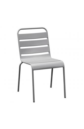 BRIO Καρέκλα-Pro Στοιβαζόμενη Μέταλλο Βαφή Cool Grey 4C - 48x59x79cm