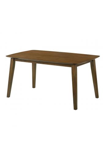 DOM Τραπέζι Τραπεζαρίας, Mdf Απόχρωση Καρυδί - 150x90x75cm