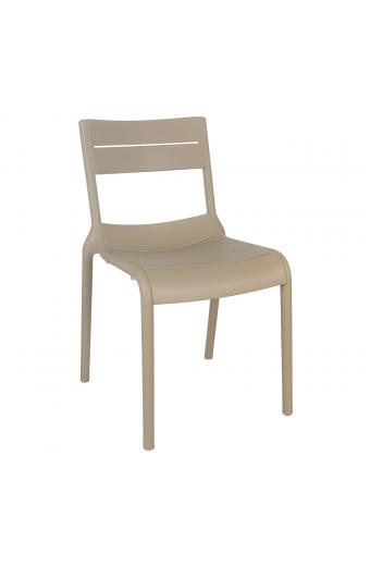 SERENA Καρέκλα, Στοιβαζόμενη PP - UV Cappuccino - 51x56x82cm