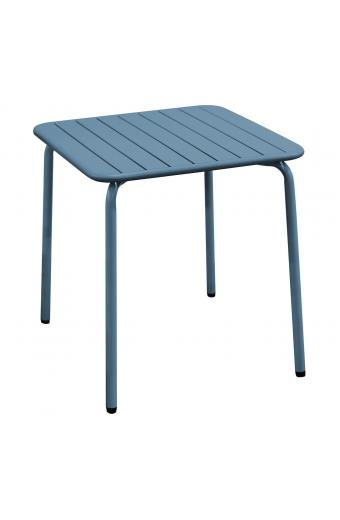 BRIO Slat Τραπέζι-Pro Κήπου - Βεράντας, Μέταλλο Βαφή Sandy Blue 5415C - 70x70x73cm