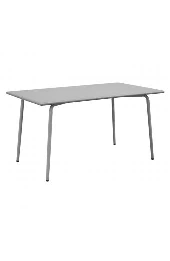 BRIO Flat Τραπέζι-Pro Κήπου - Βεράντας, Μέταλλο Βαφή Cool Grey 4C - 140x80x73cm