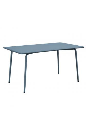 BRIO Flat Τραπέζι-Pro Κήπου - Βεράντας, Μέταλλο Βαφή Sandy Blue 5415C - 140x80x73cm