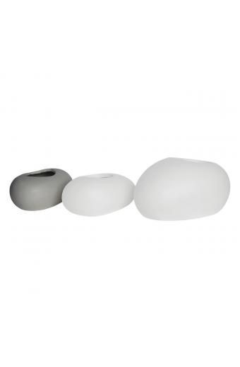 FLOWER POT-ROCK 40x30x19cm, Cement Απόχρωση White - 40x30x19cm