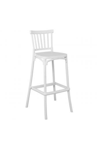 WINDSOR Σκαμπό BAR, PP Άσπρο - 49x46x103cm