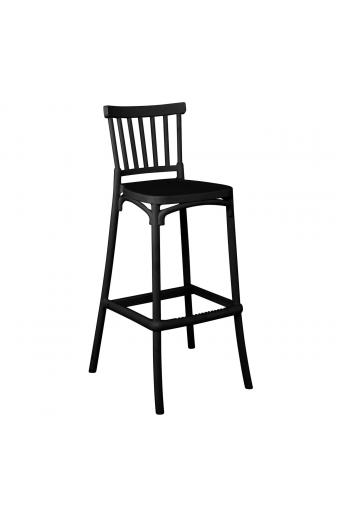 WINDSOR Σκαμπό BAR, PP Μαύρο UV Protection - 49x46x103cm