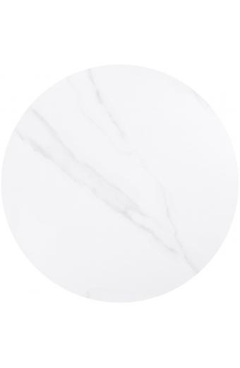 Επιφάνεια Μάρμαρο Sintered Stone, Απόχρωση White Marble (MDF για στήριξη βάσης) - Φ70cm/11mm
