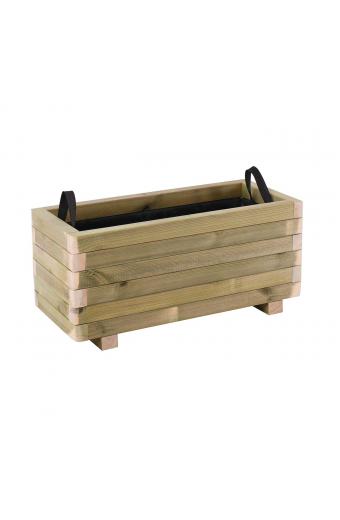 FLOWER POT WOOD Ζαρντινιέρα, Εμποτισμού Pine, Απόχρωση Φυσικό, 70x30x32cm - 70x30x32cm