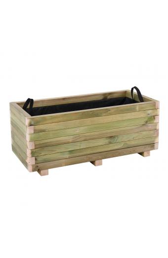 FLOWER POT WOOD Ζαρντινιέρα, Εμποτισμού Pine, Απόχρωση Φυσικό, 90x40x36cm - 90x40x36cm