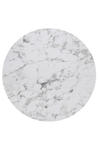 HPL (High Pressure Laminated) Επιφάνεια Τραπεζιού Απόχρωση White Marble, Εξωτερικού χώρου - Φ80cm/12mm