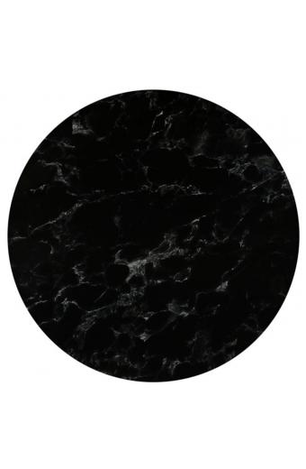 HPL (High Pressure Laminated) Επιφάνεια Τραπεζιού Απόχρωση Black Marble, Εξωτερικού χώρου - Φ120cm/12mm