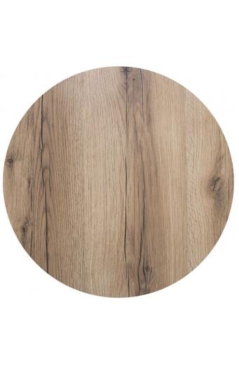 HPL (High Pressure Laminated) Επιφάνεια Τραπεζιού Απόχρωση Natural Wood, Εξωτερικού χώρου - Φ120cm/12mm