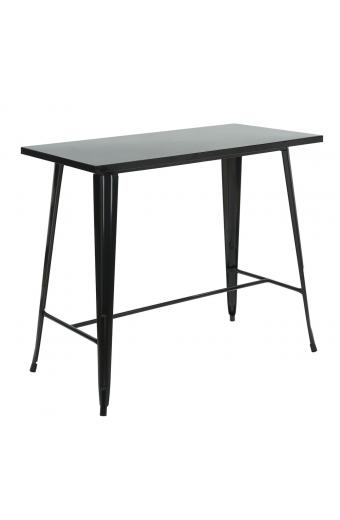 RELIX Τραπέζι Bar-Pro, Μέταλλο Βαφή Μαύρο - 120x60x102cm