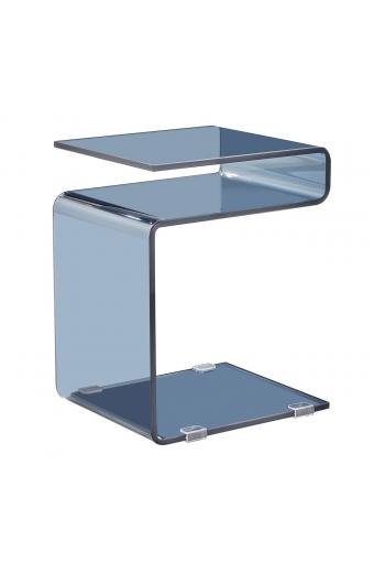 GLASSER Smoke Τραπεζάκι Βοηθητικό Γυαλί 12mm - 42x38x48cm