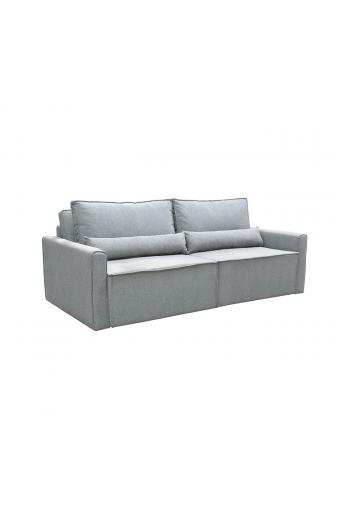 LIDRA Καναπές – Κρεβάτι 3Θέσιος, Ύφασμα Γκρι - Sofa:220x110x90 Bed:137x196cm