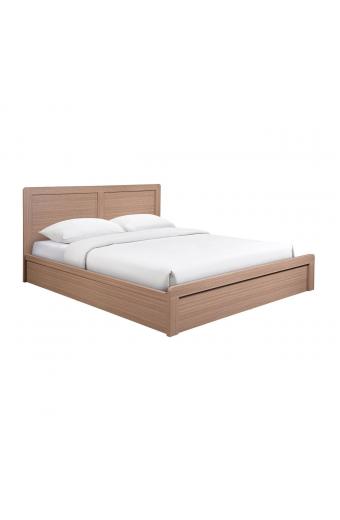 CALIBER Κρεβάτι Διπλό για Στρώμα 150x200cm, Απόχρωση Sonoma Oak - 158x210x100cm