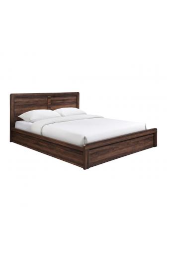 CALIBER Κρεβάτι Διπλό για Στρώμα 150x200cm, Απόχρωση Καρυδί - 158x210x100cm