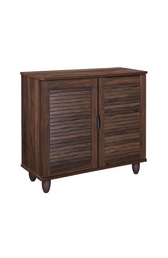 Παπουτσοθήκη 2 Πόρτες Απόχρωση Καρυδί - 77x33x70cm