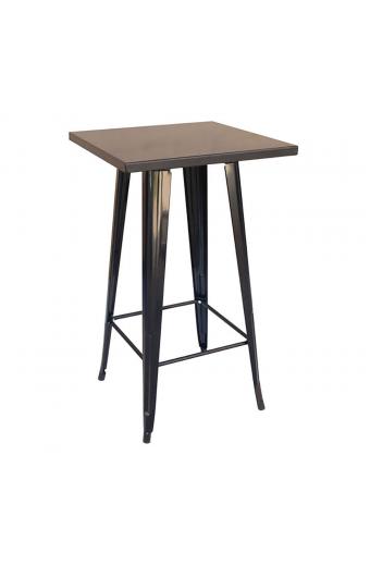 RELIX Τραπέζι Bar Μέταλλο Βαφή Μαύρο - 60x60x103cm