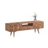 TEKA-W Έπιπλο TV Ξύλο Ακακία Φυσικό - 140x35x45cm